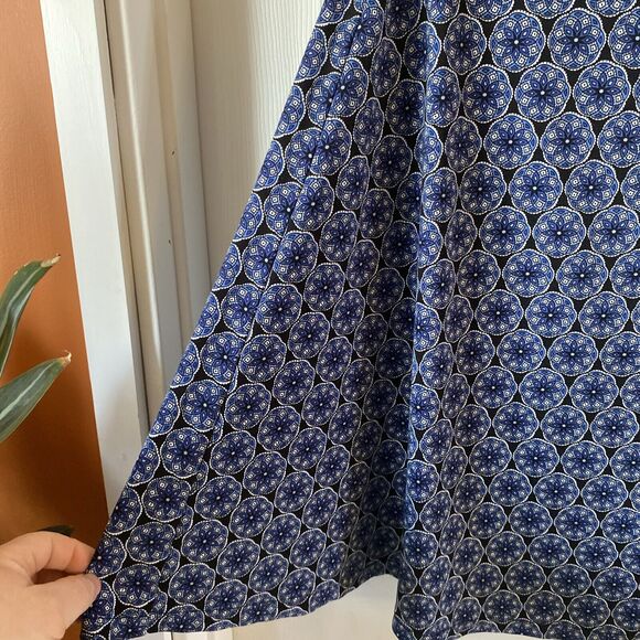 Women’s Large 12/14 George Skirt Blue Geometric Pattern - Picture 3 of 14